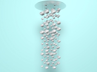 简单水晶球吊灯C4D模型