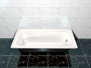 时尚陶瓷浴缸C4D模型