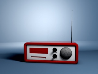 复古收音机C4D模型