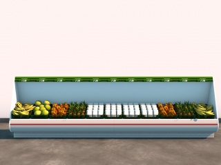 超市蔬菜货架C4D模型