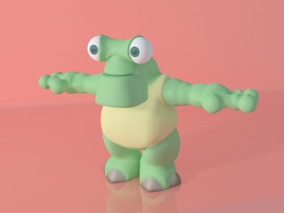 童趣绿青蛙C4D模型