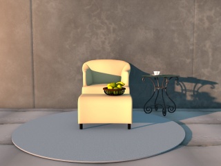 单人沙发C4D模型