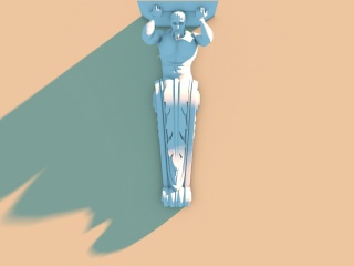 欧式雕塑柱子C4D模型