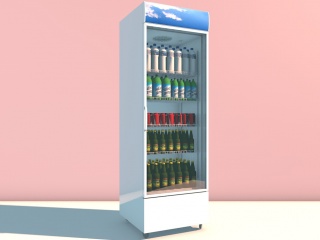 超市饮料冰柜C4D模型