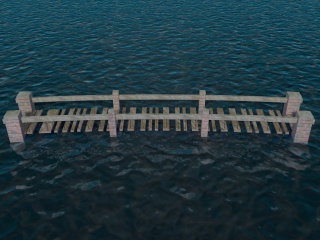 木质吊桥C4D模型