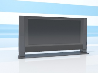 挂墙卧室电视机C4D模型