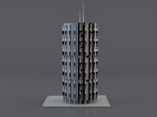 办公楼C4D模型