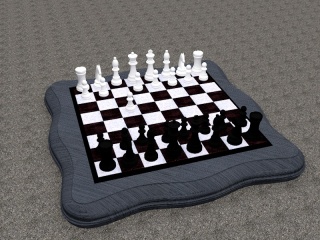 欧式国际象棋C4D模型