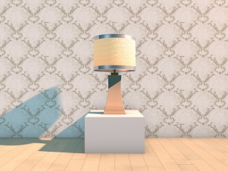 温馨卧室台灯C4D模型