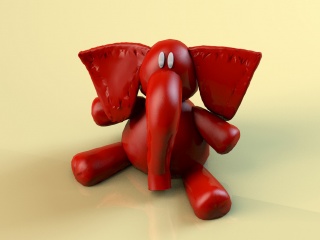 玩具彩色大象C4D模型