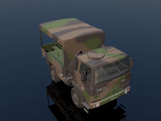 军用绿皮车C4D模型