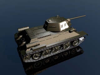 苏联A-20轻型坦克C4D模型