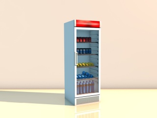 饮料冰柜C4D模型
