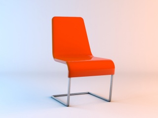 弓形办公椅C4D模型
