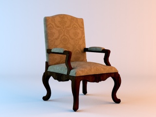 布艺椅子C4D模型