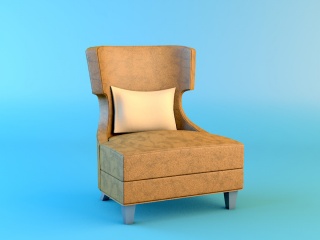 皮艺沙发椅C4D模型