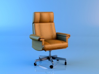 真皮办公椅C4D模型