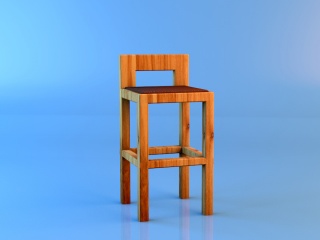 高脚吧椅C4D模型