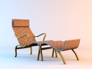 布艺躺椅C4D模型