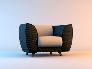 单人沙发椅C4D模型