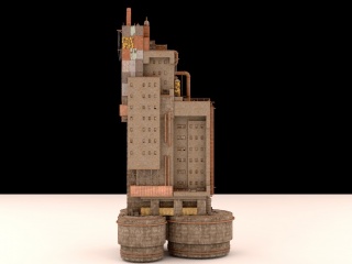 Wasteland废弃楼C4D模型