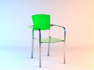 绿色塑料座椅C4D模型