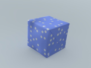 蓝色礼物盒子C4D模型