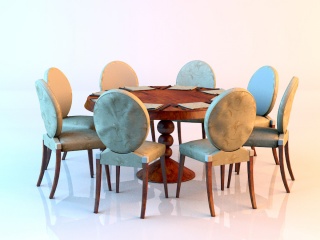 现代餐桌椅C4D模型