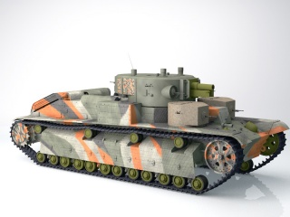 苏联T-28中型坦克C4D模型