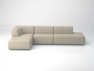 现代转角沙发C4D模型