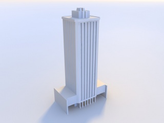 经济中心大厦C4D模型