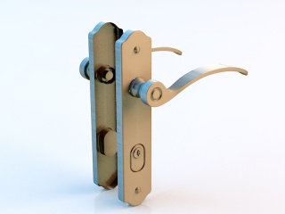 门锁拉手C4D模型