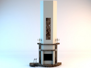 壁炉C4D模型
