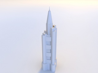 火箭发射塔白模C4D模型