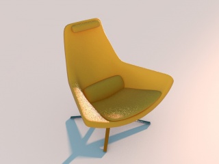 黄色转椅C4D模型