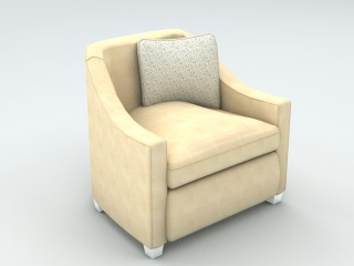 现代沙发椅单椅C4D模型