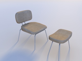 简约卧室椅C4D模型