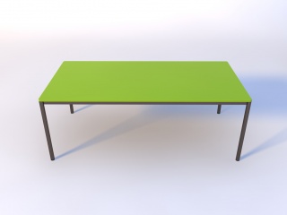 长方形桌子C4D模型