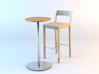 吧台桌椅C4D模型
