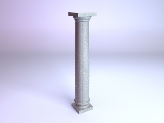 欧式圆形柱子C4D模型