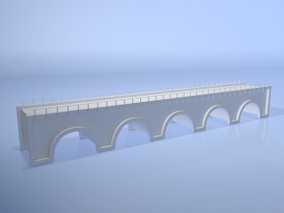水库大桥C4D模型