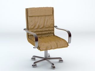舒适软包办公椅C4D模型
