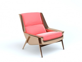 豪华亮面沙发椅C4D模型