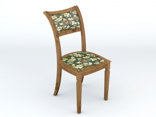实木餐椅C4D模型