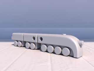 火车C4D模型