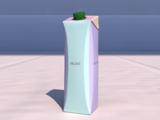 盒装牛奶C4D模型