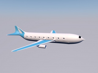 民航飞机C4D模型