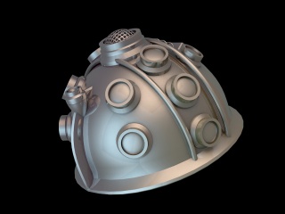 金属头盔C4D模型