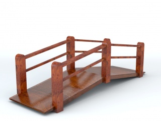 实木扶手桥C4D模型