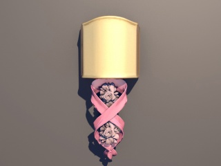 丝绸花朵壁灯C4D模型